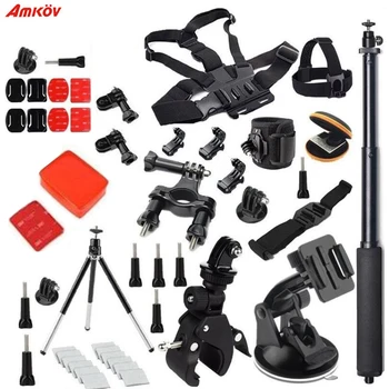

AMKOV for Gopro Accessories Set for Go Pro Hero 5 4 3 2 Kit Mount for SJ4000 Eken / SOOCOO / Xiaomi Yi 4k Camera Tripod 13M