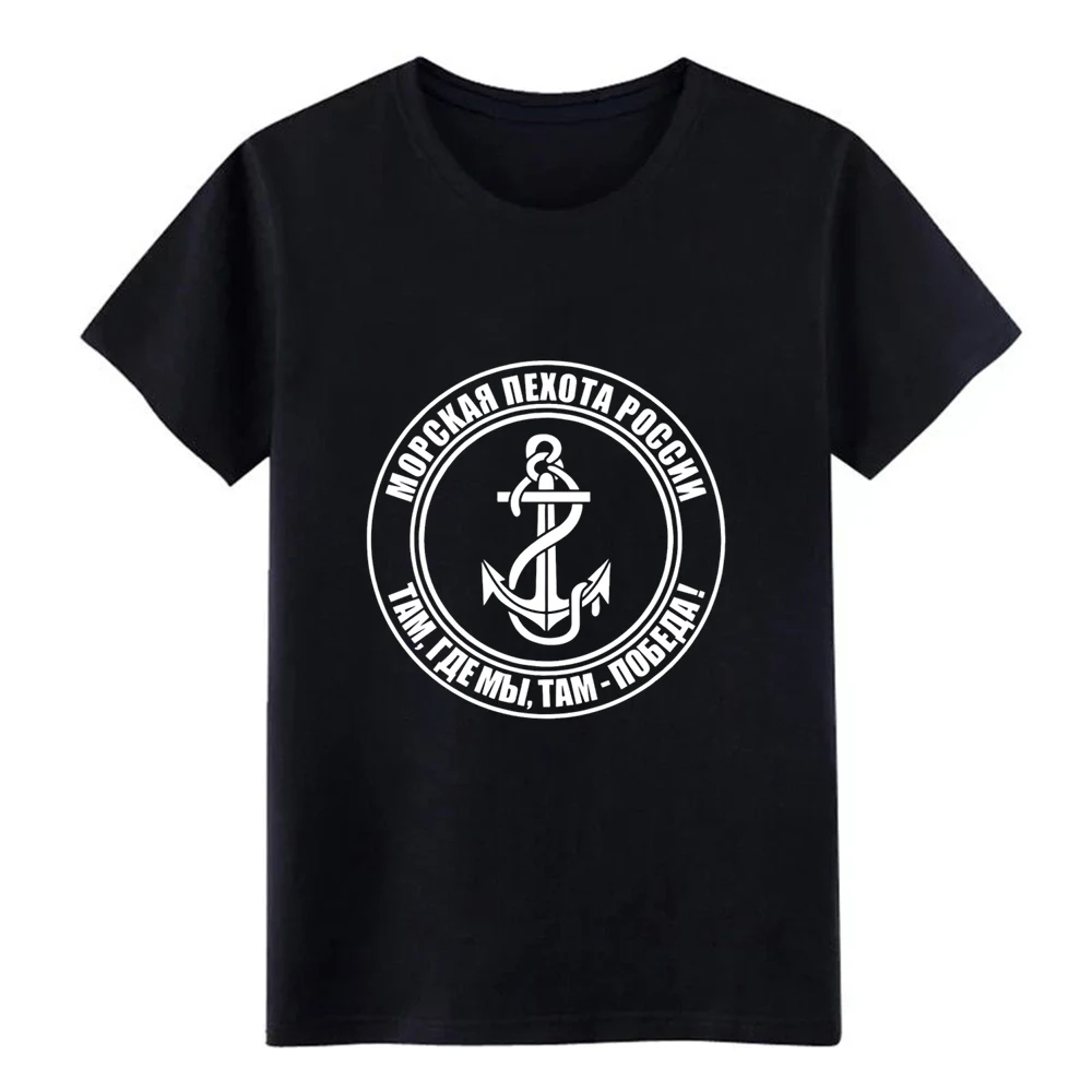 

russian marine corps t shirt Character Short Sleeve O-Neck homme Loose Humor Spring Pictures shirt