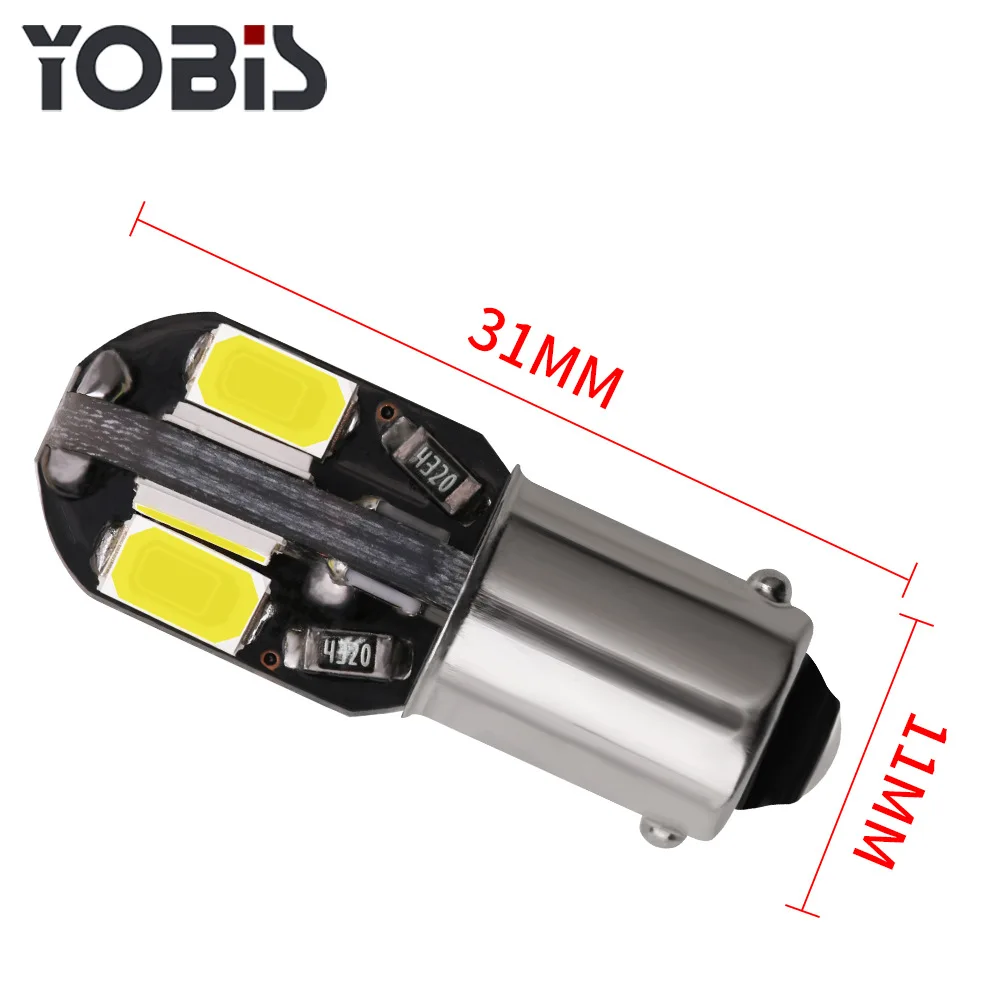 10 шт. BA9S Автомобильные светодиодные лампы 8 5730 SMD внутренний светильник для чтения