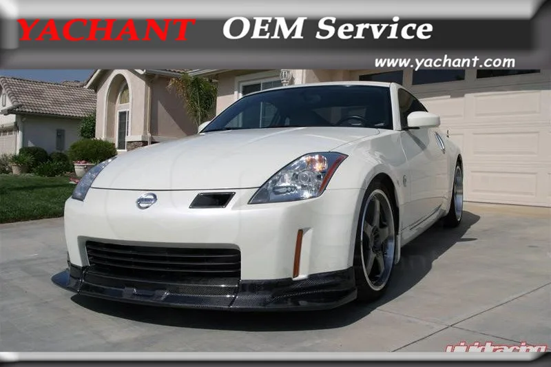 Car Styling Carbon Fiber Front Bumper Lip Fit For 2002 2005 350Z Z33 C