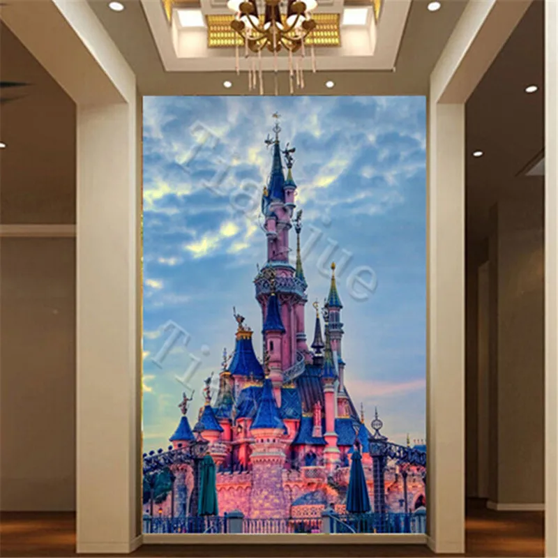 

5D DIY diamond embroidery landscape needlework Full Square Rhinestone castle pictures cross stich home decor mosaic Painting