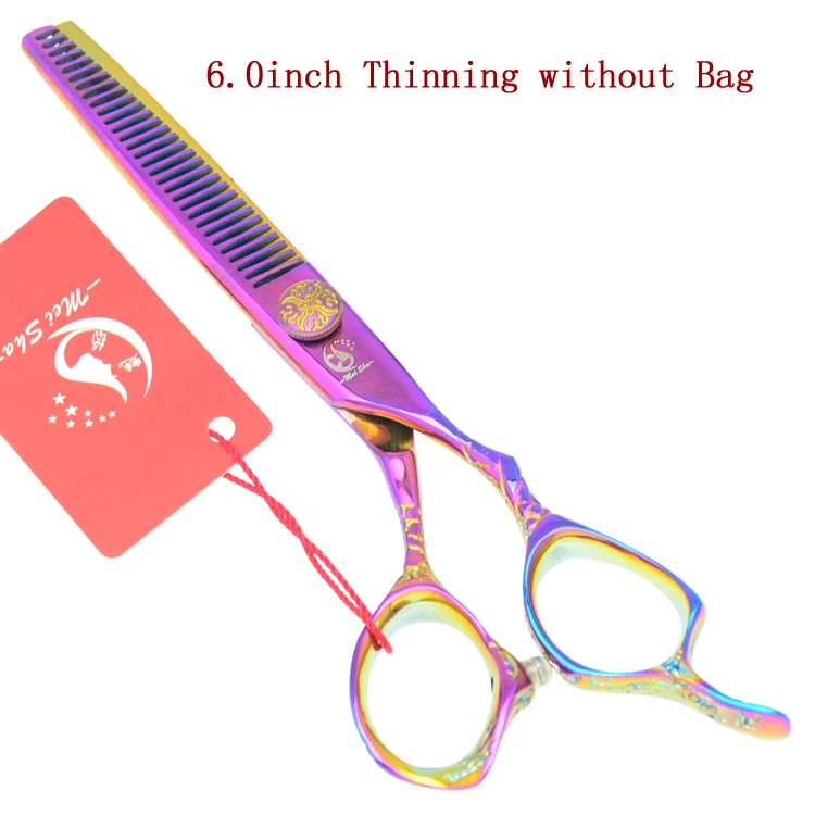 Новинка 6,0 дюйма Профессиональные безопасные ножницы для стрижки волос Meisha Dragon с ручками, филировочные ножницы для салона или дома, для самостоятельного использования HA0232 - Цвет: HA0227 without case