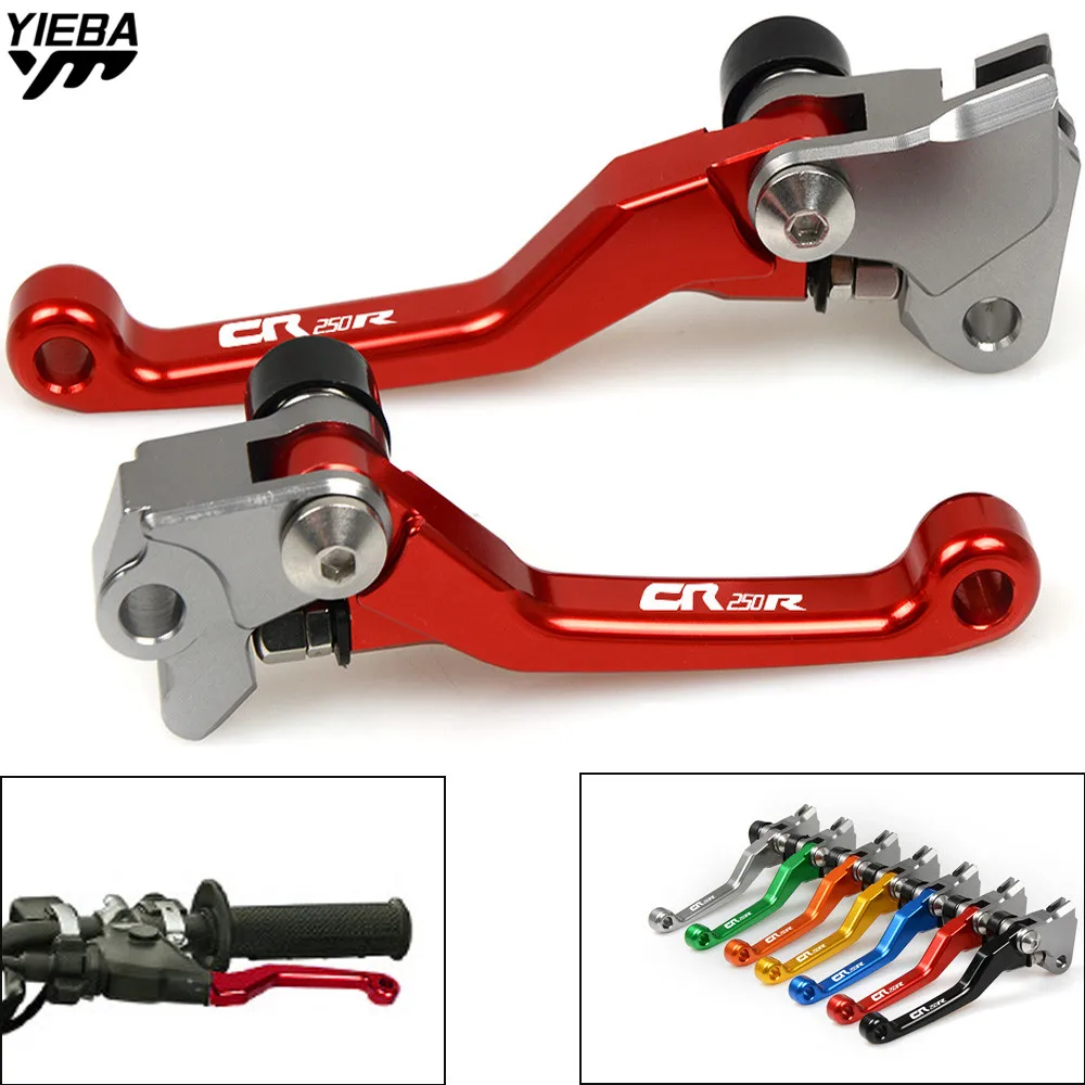 Motorcycle Dirt Bike Brake Clutch Lever LOGO For Honda CR250R CR 250 R 1992-2003 CR250R 2004-2007 Pit Bike Brake Clutch Handle