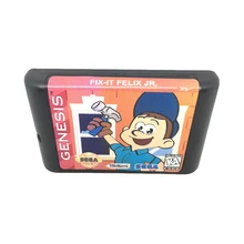 Fix-It Felix для 16 бит карточная игра картридж для sega Mega Drive/Genesis система EUR/США оболочка