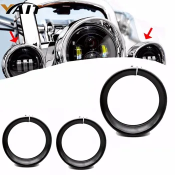 

Yait Accessories 4.5" Auxiliary light Trim ring 7inch Headlight Headlamp Trim Ring for Touring Road King Electra