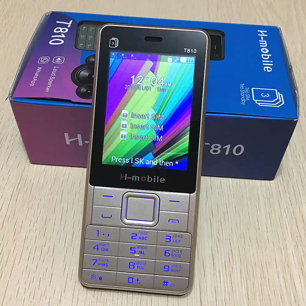 Три sim T810 телефон кнопки русской клавиатуры 2 8 &quotэкран телефона gsm мобильного