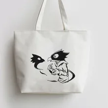 Мой герой училища Todoroki Shoto. Tokoyami. Сумка с персонажами аниме хозяйственная сумка Холщовая Сумка Мультфильм школьная сумка AN039