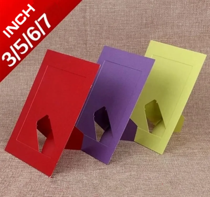 

3/5/6/7 inch DIY Kraft Paper Photo Frame For Pictures Vintage Frame Photo DIY Baby Photo Holder Wedding Photo Frame Wall Decor