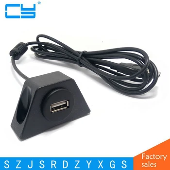 

1m/2m Free Shipping tracking number Useful USB M/F In Car Dash Mounting Panel Installation AUX Extension Adapter Cable Lead
