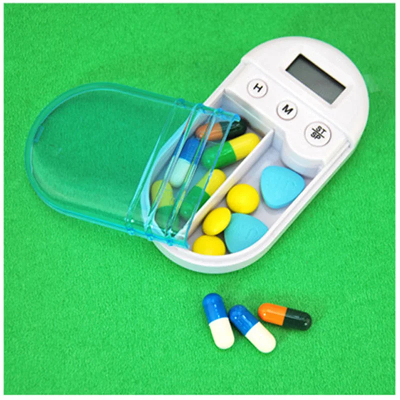 Upgrade intelligent medication reminders portable Alarm Timer Pill box electronic timing pill case Medicine Holder Organizer