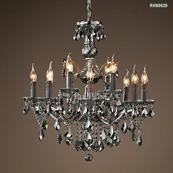 Us 244 5 C Rococo Iron Smoke Crystal Chandelier Lighitng In Chandeliers From Lights Lighting On Aliexpress Com Alibaba Group