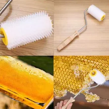 Укупорка игольчатый ролик деревянная ручка пчелиный мед расческа извлечение инструмент пчеловодства оборудование MU