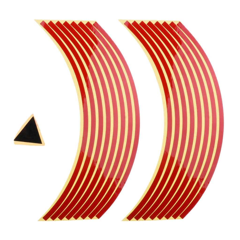Reflective Speed Tapered Wheel Rim Tape Stripe fit Motorcycles, Cars, Trucks Glossy Vinyl - Durable And Waterproof