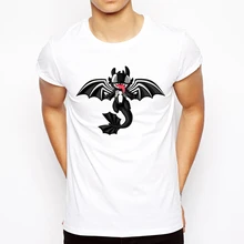 Мужская Рыцарь футболки наивысшего качества с коротким рукавом беззубый Night Fury футболки Удобные топы мужские белые спортивные футболки