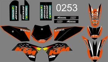 

3M 0253 Motorcycle Team Graphic & Backgrounds Decal Stiker Kits for KTM 50 2009 2010 2011 2012 2013