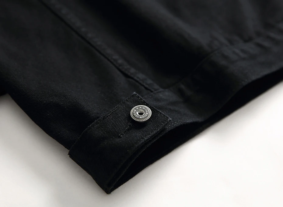 ABOORUN Мужская мода Джинсовая куртка в стиле «хип-хоп» с принтом джинсовая куртка пальто на весну-осень для мужской x2116