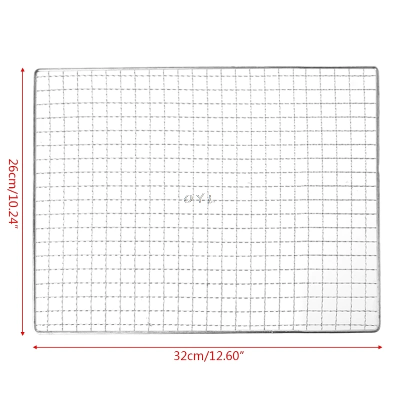 1 шт., 26x32 см, нержавеющая сталь, барбекю, гриль, гриль, сетка для гриля, сетка для кухни, для приготовления пищи, гриль, запчасти