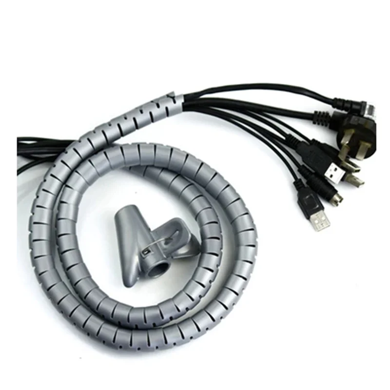 Кабельный органайзер держатель провода спиральная трубка кабель организовать вход провода на молнии галстук органайзеры с зажимом простая установка