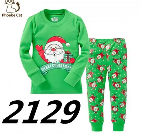 Детский пижамный комплект, одежда для сна, пижамы для мальчиков, Рождественский комплект нижнего белья со снеговиком, пижамы для маленьких девочек, хлопковая ночная рубашка, одежда для сна - Цвет: color at picture