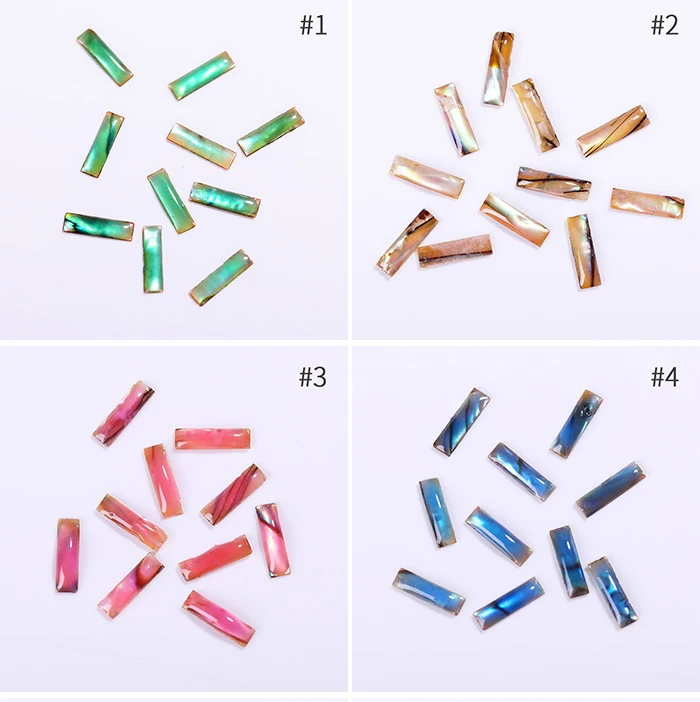 10PCS Irregular Nail Art Rhinestones Colorful Semicircle Crystal Flat Back 3D Nail Jewelry Decorations 1Pc Fluorescence Stone