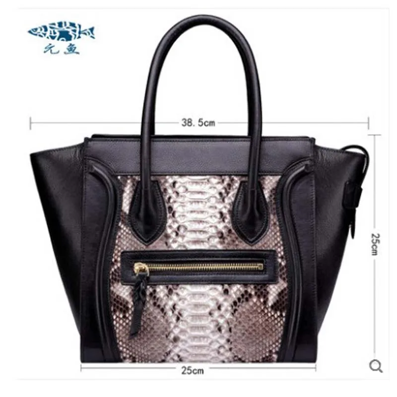 gete new New snakeskin women's bag genuine leather handbag wing bag imported python genuine snakeskin women's handbag