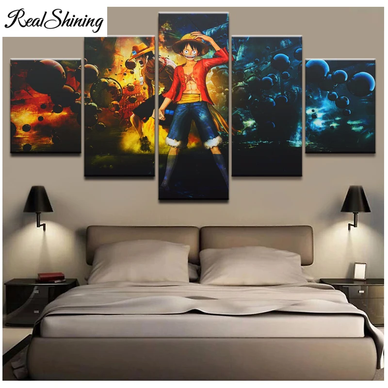 REALSHINING 5D diy Алмазная Картина японского аниме вышивка крестом полная алмазная