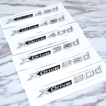 

For BMW X1 X3 X4 X5 Series Xdrive 20d 25d 30d 35d 40d 45d 48d Emblem Badges Logo Letters Car Trim Styling Sticker