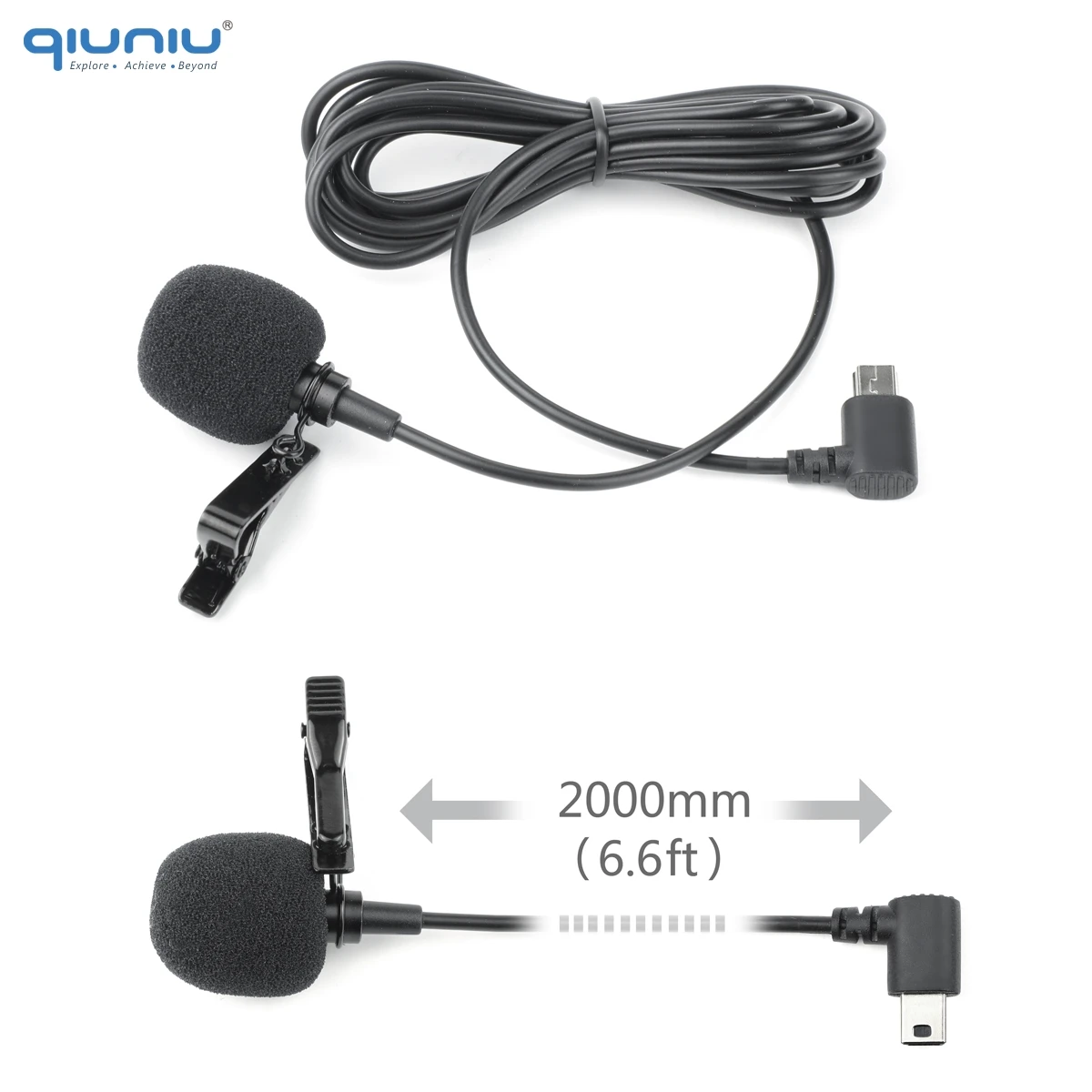 Внешний микрофон QIUNIU с микрофоном + прозрачный чехол каркас для GoPro Hero 4 3 Экшн