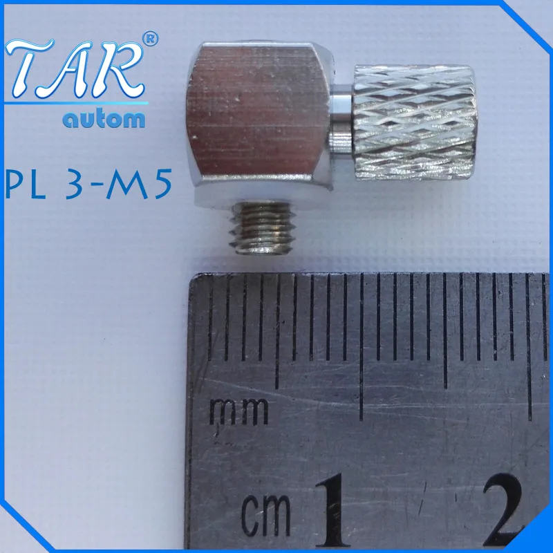 

50 Pieces M5 - 3mm Elbow Pneumatic Pipe Air Hose Quick Fitting Mini Connector Iron
