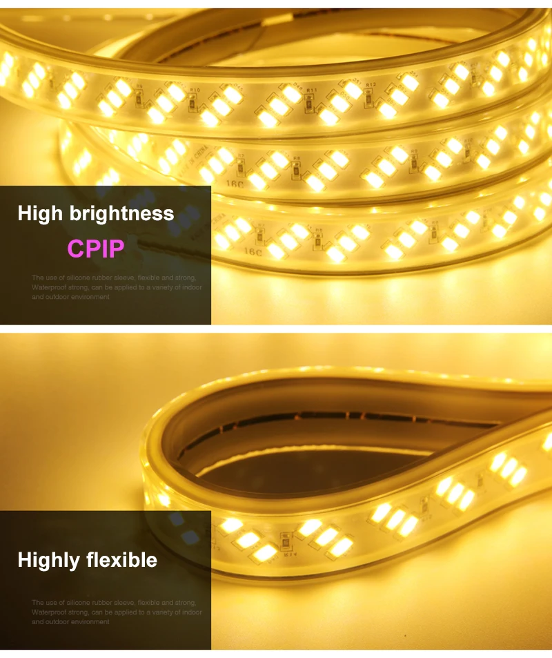 Leds e m ao ar Iluminação de Jardim com Plugue Luz de Tira à Prova d' Água 220 v Smd 5630 5730 m 10 5 m 15 m 20 m Levou Fita Conduzida Flexível 180 Livre da ue 9 À prova d' água 220 v SMD