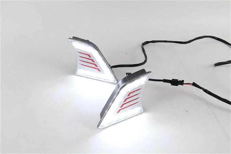 Автомобильный мигающий 1 комплект DRL для Toyota Hilux Vigo 2012 2013 светодиодный DRL Дневной ходовой светильник, противотуманная фара 12 В, автомобильный ходовой светильник s