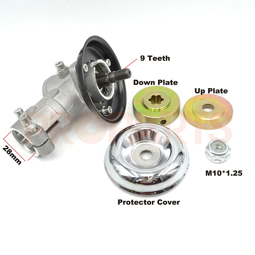 28mm 9Spline Gasoline Brush Cutter Gear Box Head Case Brush Cutter