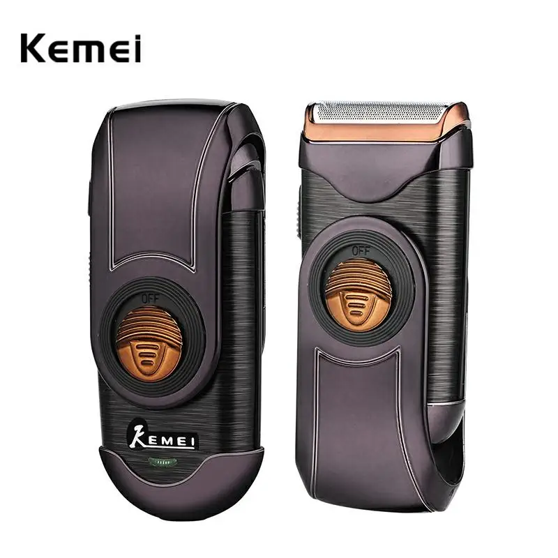 Электробритвы Kemei с одной лопастной головкой для мужчин для удаления волос на лице бритвенный станок триммер для бороды беспроводные портативные бритвы - Цвет: Purple