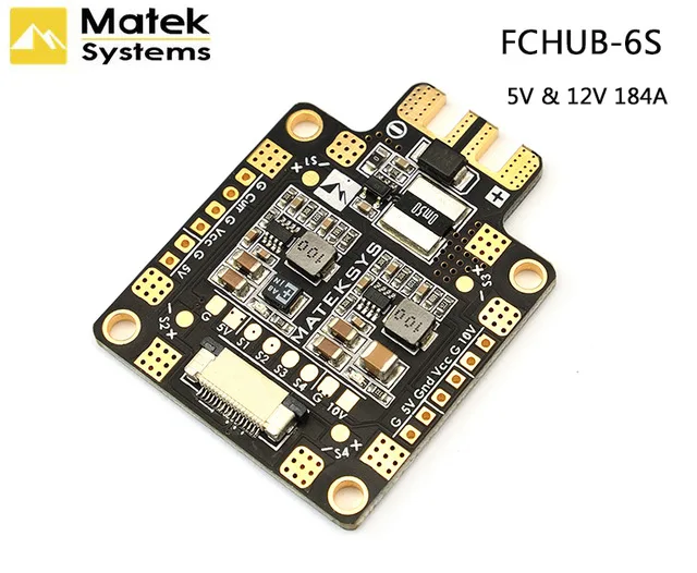 Матек Mateksys FCHUB-6S концентратор Мощность распределительный щит PDB 5V 12V BEC встроенный 184A ток Сенсор для дистанционно управляемого мультикоптера