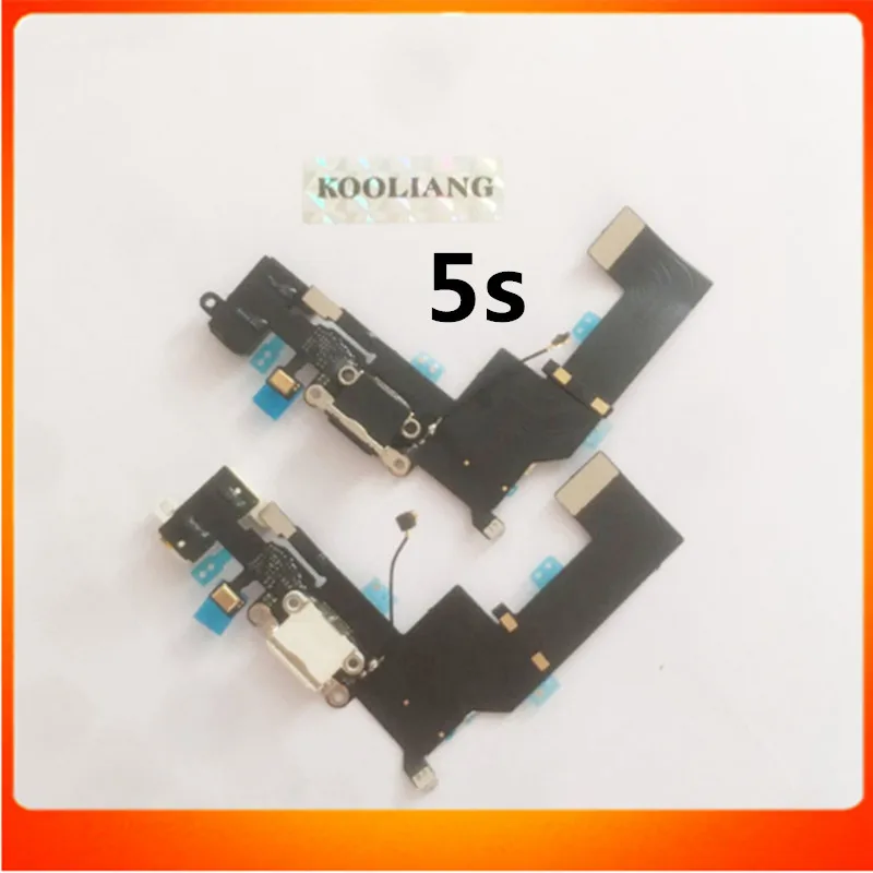 KOOLIANG 50pcs/lot headphone Audio Jack USB Charger Charging Port Dock Connector flex cable for iPhone 5s | Мобильные телефоны и