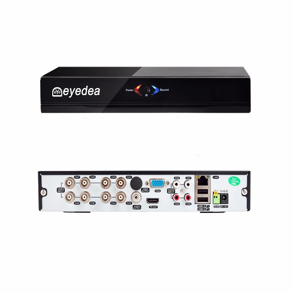 Эйедея 8 CH DVR Регистраторы HD 1080 P 2.0MP 5500TVL CMOS IR 36 светодиодный Ночное видение на