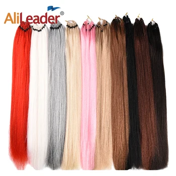 

AliLeader 1-10 pcs Yaki Straight Hair 24"Freetress Crochet Braid Hair Synthetic Yaki Straight Hair Extensions Gray Black Hair
