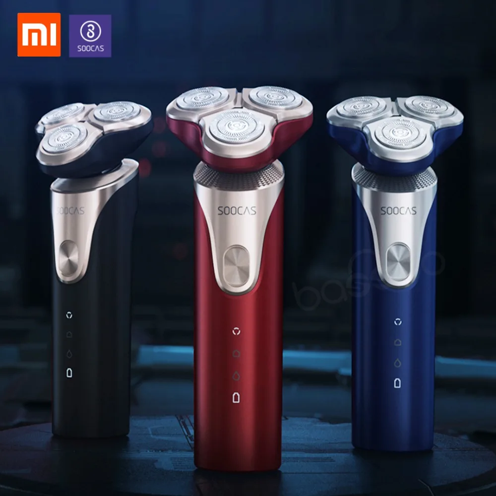 Оригинальная электробритва xiaomi mijia SOOCAS S3 для мужчин 3 головки сухого и влажного