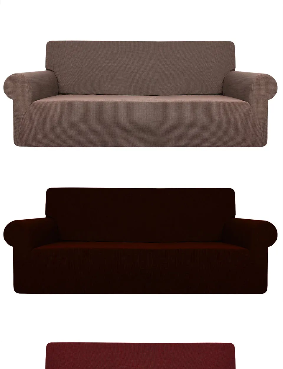 Чехлы для диванов, водонепроницаемые однотонные Чехлы для гостиной, эластичные чехлы для диванов SA47012