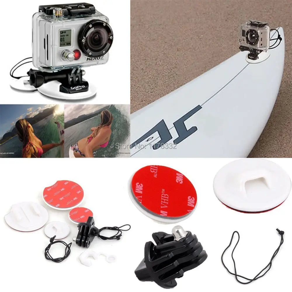 New Gopro Accessories 2015 Surfing Mount Kit Pack Tethers Surfboard