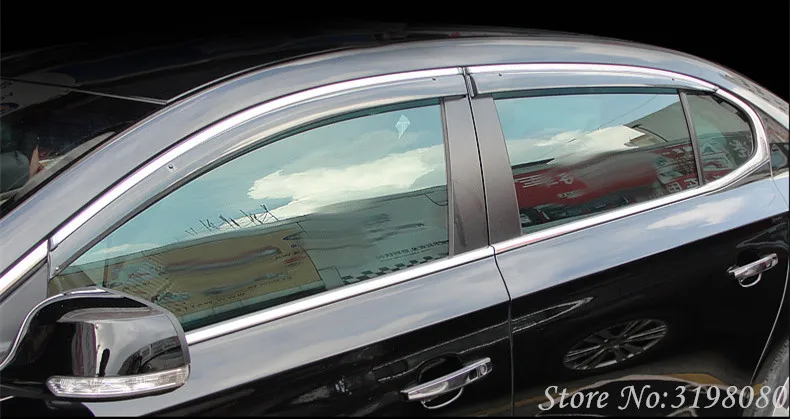 

FOR FORD FOCUS MK2 MK3 MK4 2004-2019 Car Deflector Window Door Visor,Injection+Steel Trim,Weather Rain Wind Guard Accessories