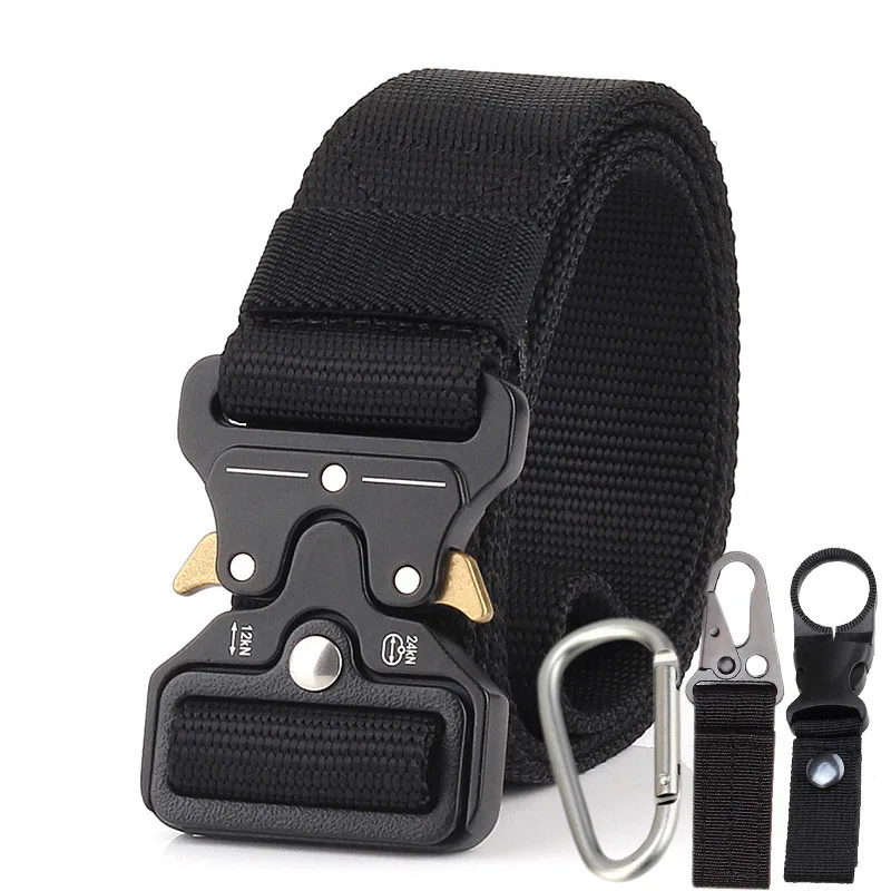 

Male Tactical military Canvas Belt Outdoor Tactical Belt men's Military Nylon Belts 3.8CM Army ceinture homme Send 3 parts 65