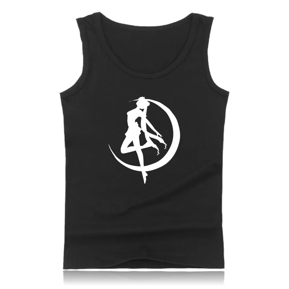 LUCKYFRIDAYF Anime Tanpa Lengan Tank Top Men Musim Panas Lucu Jepang