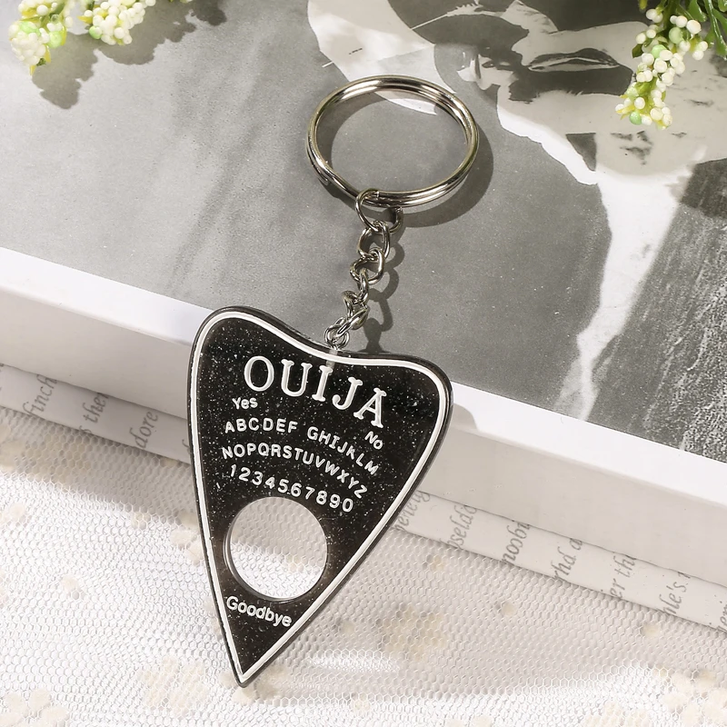 1 шт. Ouija planchette блестящая смола брелок-Шарм Ouija брелок Ouija доска Брелок Сумочка талисманы для женщин