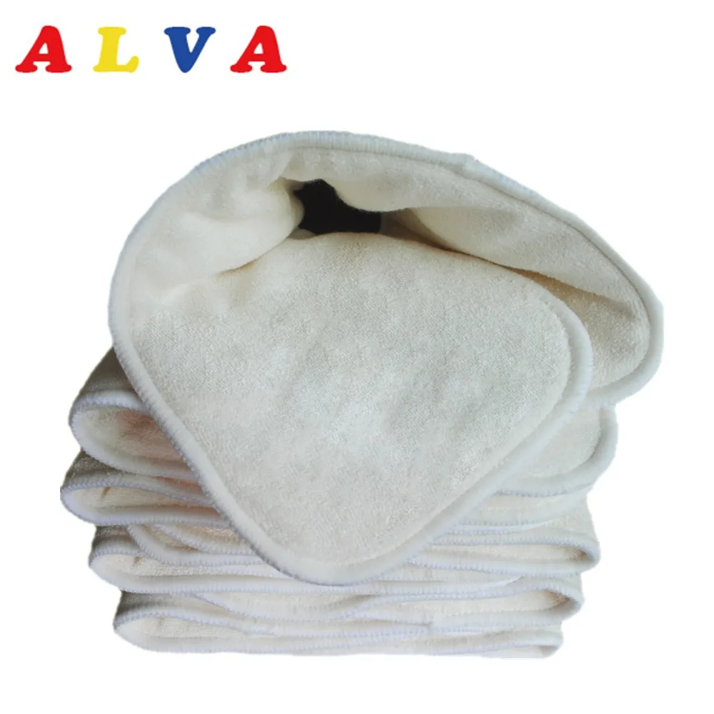 

10pcs Alvababy Anti-bacterial Organic 5 layers Bamboo & Microfiber Blended Insert