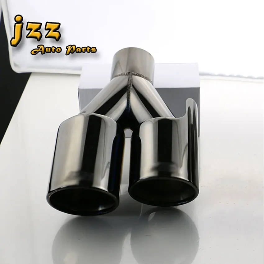 1Pcs Car Exhaust Pipe Universal Black Dual Tail Pipe/Auto Exhaust Rear