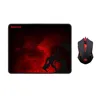 Souris de jeu avec grand tapis, 3200 DPI, filaire, ergonomique, rétroéclairée par LED rouge, pour PC et ordinateur portable ► Photo 2/6