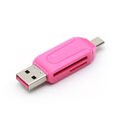 Micro USB и USB 2 в 1 OTG картридер высокоскоростной USB2.0 Универсальный OTG TF/SD для Android телефон компьютер удлинитель-переходник