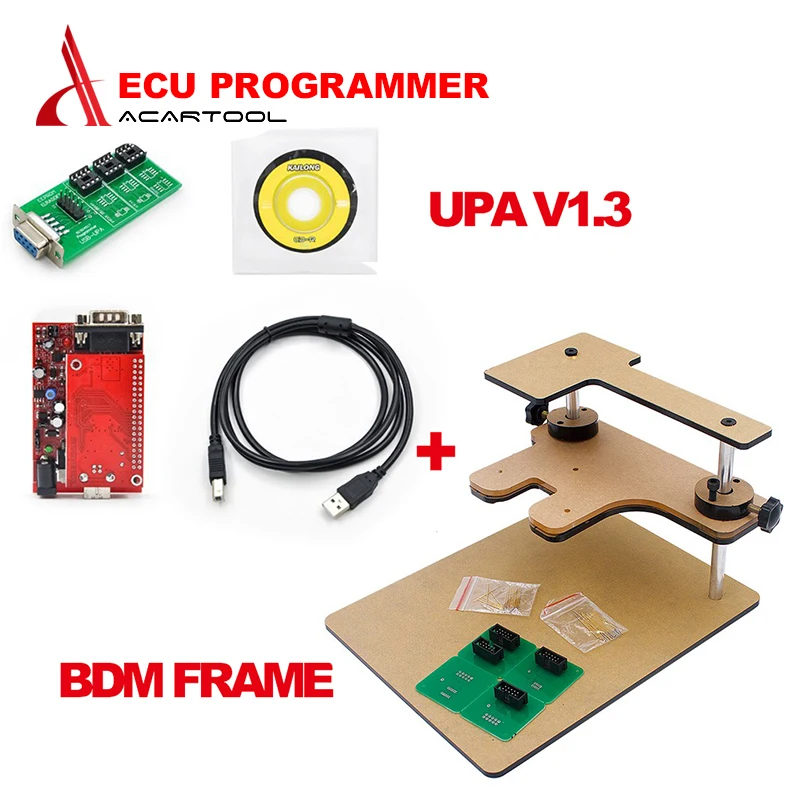 

2018 Newest UPA USB Programmer for Main Unit UPA-USB Programmer V1.3 BDM FRAME with Adapters Set fit for BDM100 programmer