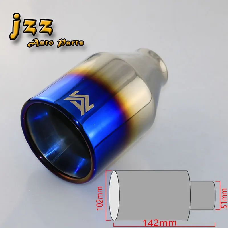 JZZ 51mm in burned blue exhaust tips muffler attachment 102/114mm out